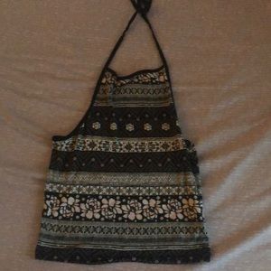 Purple and pink printed top